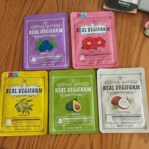 Real VegeIfarm Skincare Mask Set - Multicolor